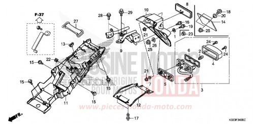REAR FENDER CBR300RAG de 2016